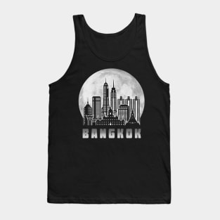 Bangkok Thailand Skyline Full Moon Tank Top